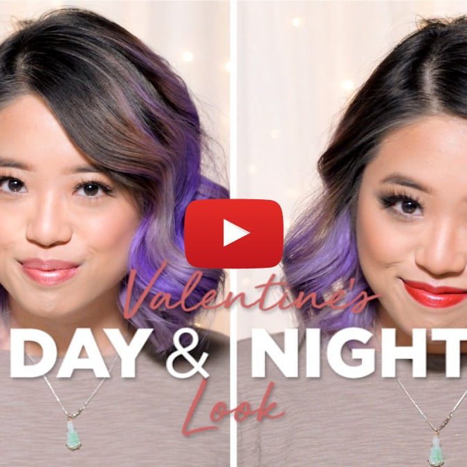 Day and Night Makeup for Valentine's Day